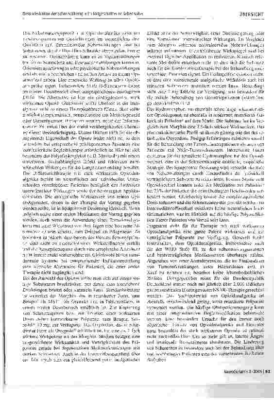 Vorschauseite 5: Besonderheiten der Schmerztherapie im fortgeschrittenen Lebensalter