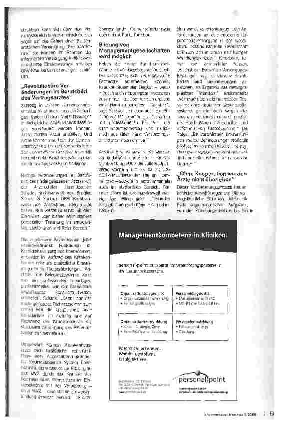 Vorschauseite 2: Das baldige Aus für Einzelkämpfer?Rechtsänderungen erschüttern das ärztliche Vertragswesen in seinen Grundfesten
