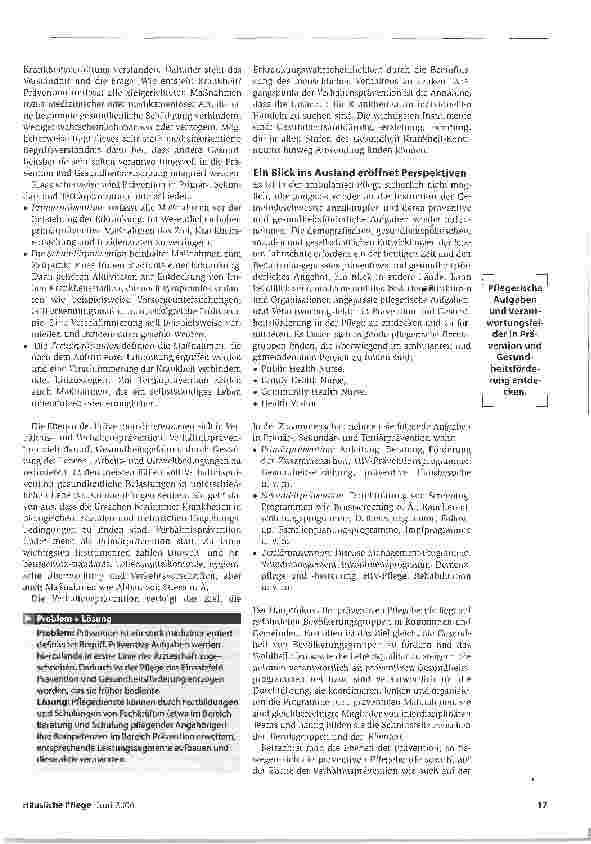 Vorschauseite 2: Ein der Pflege entzogenes Einsatzfeld neu besetzen