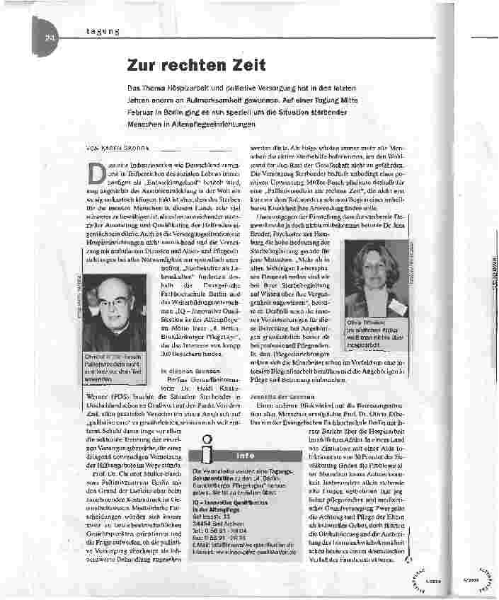 Vorschauseite 1: Zur rechten Zeit