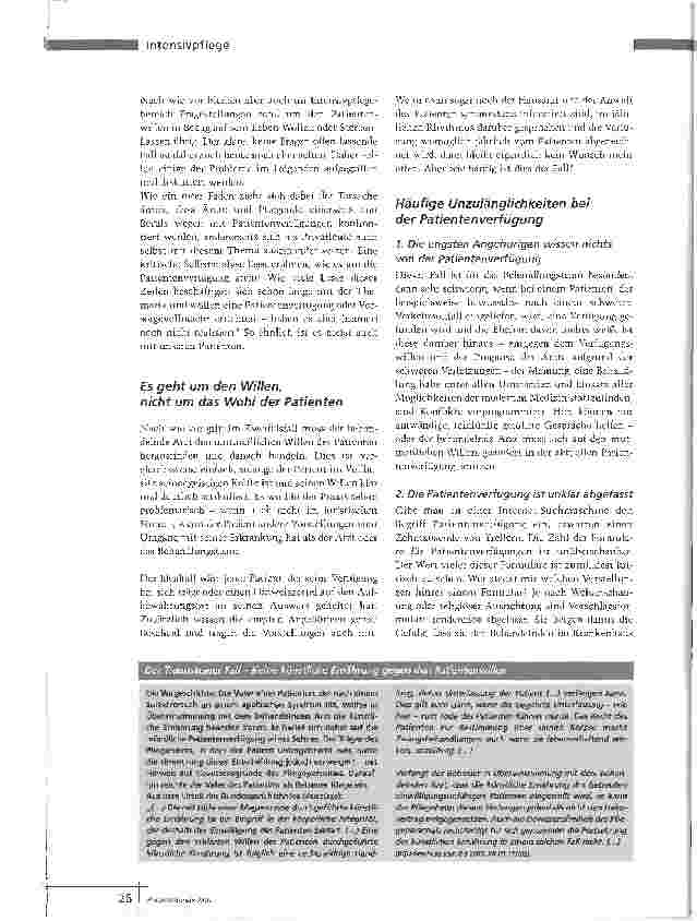 Vorschauseite 2: PatientenverfügungDer Patientenwille entscheidet