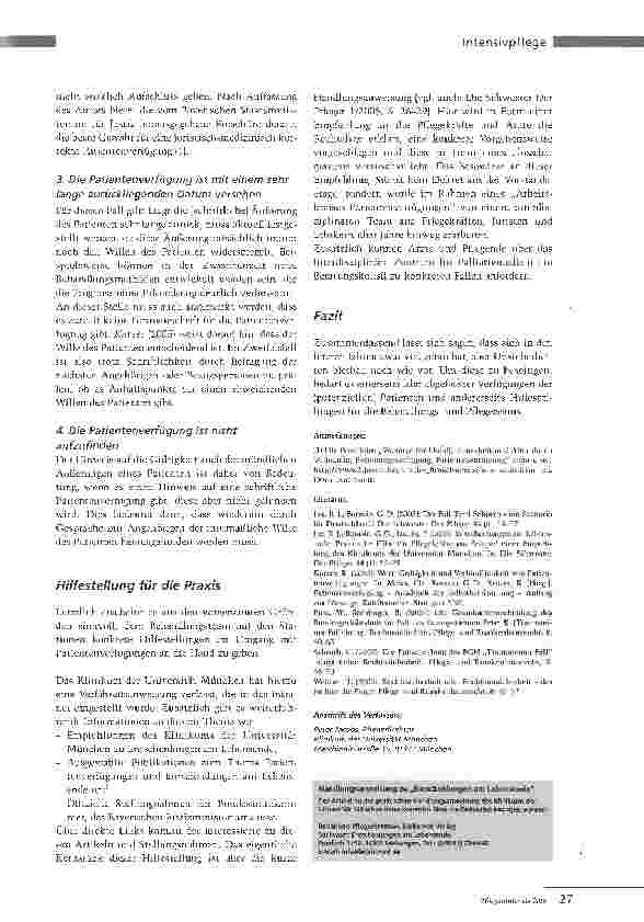 Vorschauseite 3: PatientenverfügungDer Patientenwille entscheidet