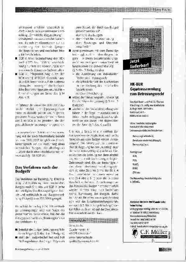 Vorschauseite 6: Das Persönliche Budget - Sozialleistungen aus einer Hand