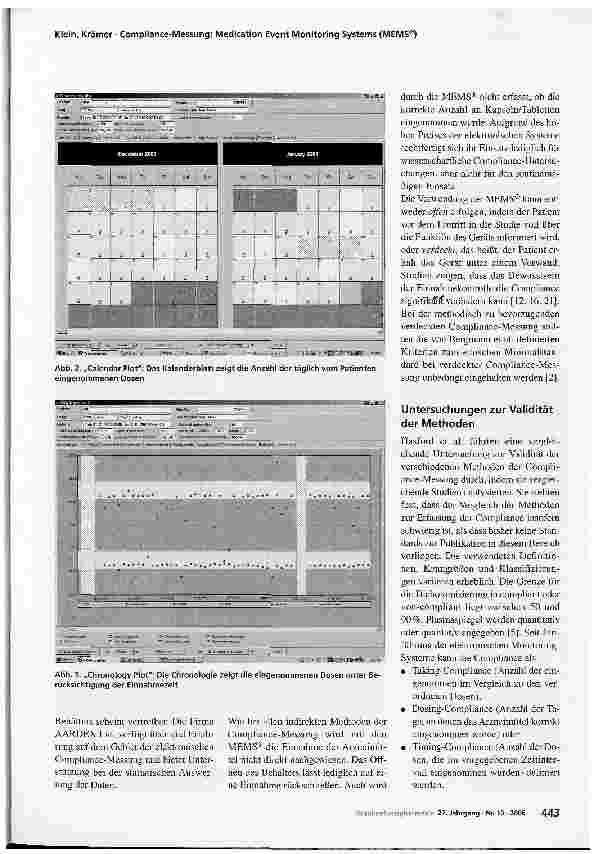 Vorschauseite 5: Medication Event Monitoring Systems (MEMS®) in der Compliance-Messung