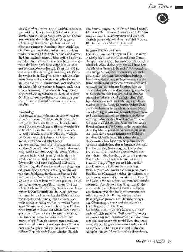 Vorschauseite 2: Kleine Stomapatienten zu Hause gut betreut aus Sicht der Eltern