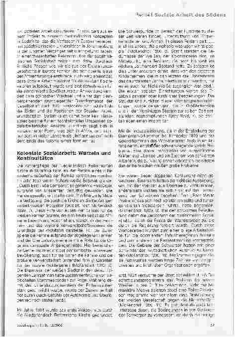 Vorschauseite 2: Geschichte und Aktualität Sozialer Arbeit in Südafrika