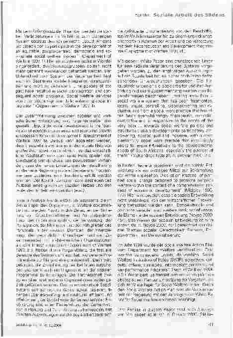 Vorschauseite 6: Geschichte und Aktualität Sozialer Arbeit in Südafrika