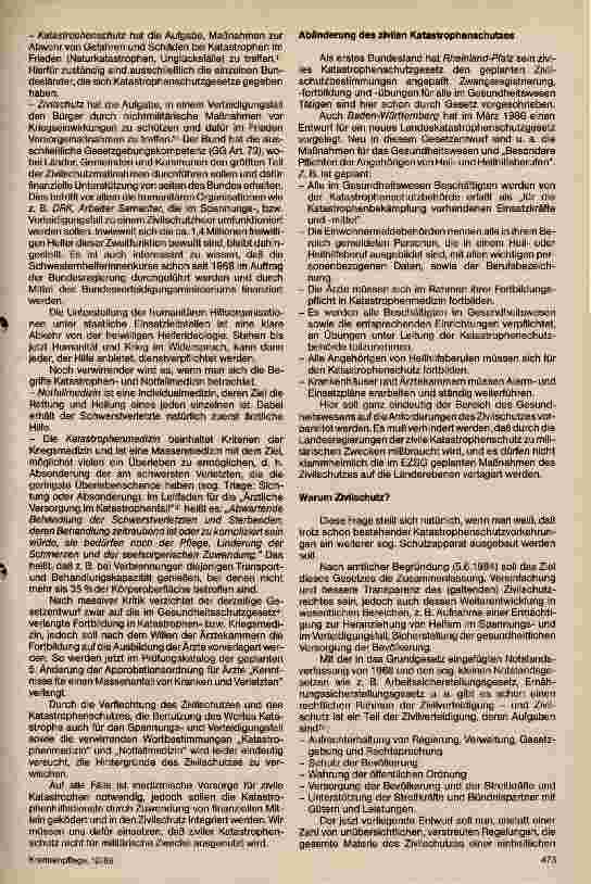 Vorschauseite 2: Zivilschutz - tragen wir eine Verantwortung?