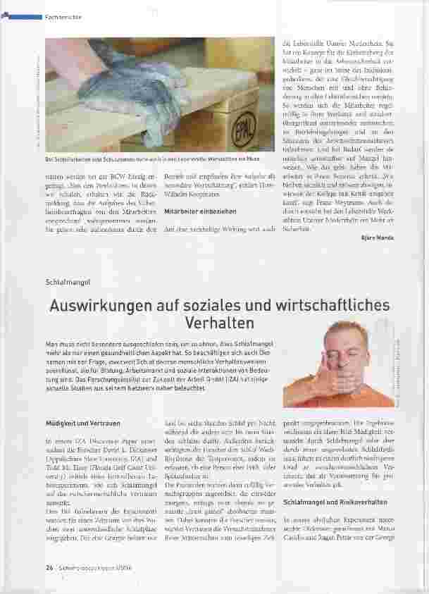 Vorschauseite 1: Auswirkungen auf soziales und wirtschaftliches Verhalten