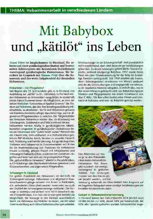 Vorschauseite 1: Mit Babybox und „kätilöt ins Leben