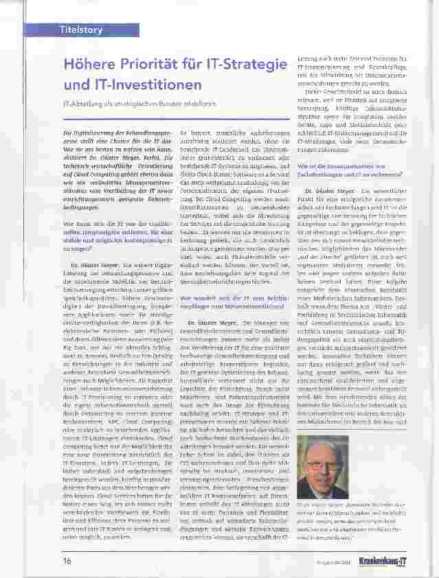 Vorschauseite 1: Höhere Priorität für IT-Strategie und IT-Investitionen
