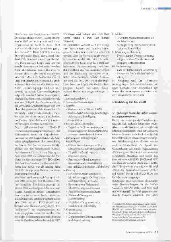 Vorschauseite 4: Arbeitsschutzmanagementsysteme im Kontext der neuen ISO 45001