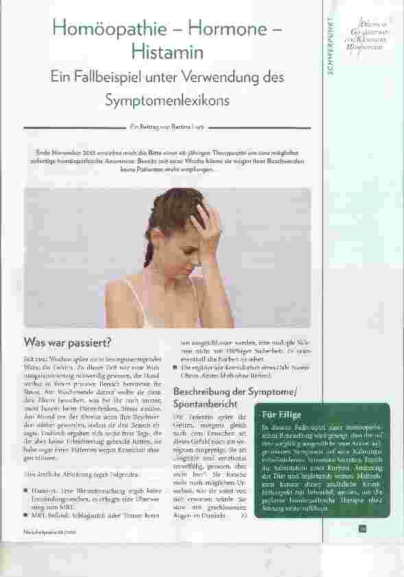 Vorschauseite 1: Homöopathie - Hormone - Histamin