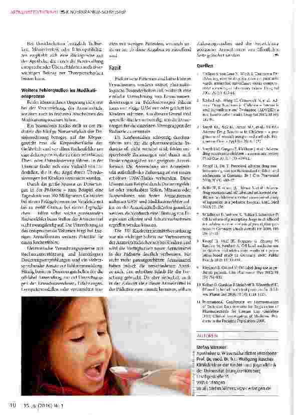 Vorschauseite 6: Problematik der Arzneimitteltherapie in der Pädiatrie