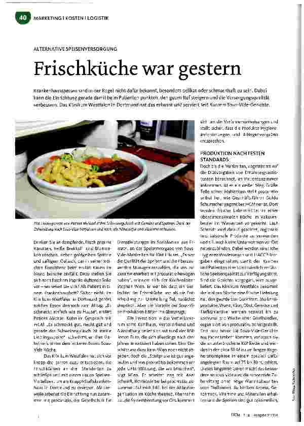 Vorschauseite 1: Frischküche war gestern