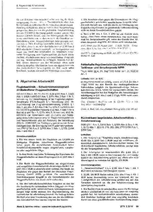 Vorschauseite 3: Ausgleichszahlung bei Ausscheiden aus der Zusatzversorgungskasse BGB §§305ff.; Satzung der ZVK Sachsen-Anhalt F. 2014 §§15ff, 79