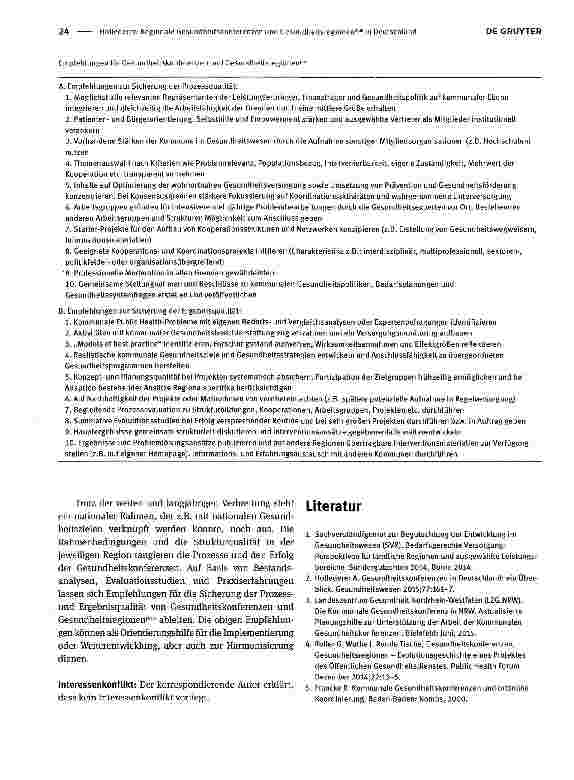 Vorschauseite 3: Regionale Gesundheitskonferenzen und Gesundheitsregionenplus in Deutschland: Struktur-, Prozessund Ergebnisqualitäten