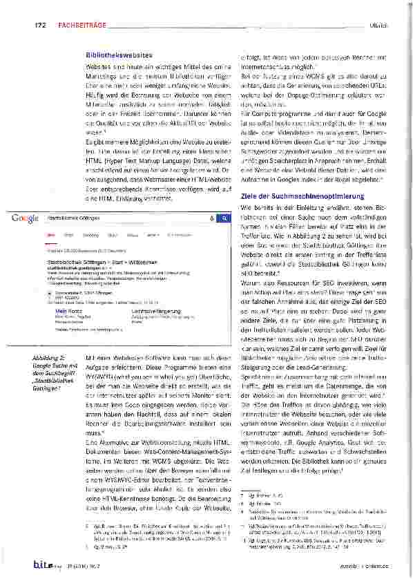 Vorschauseite 3: Suchmaschinenoptimierung für öffentliche Bibliotheken am Beispiel von Google