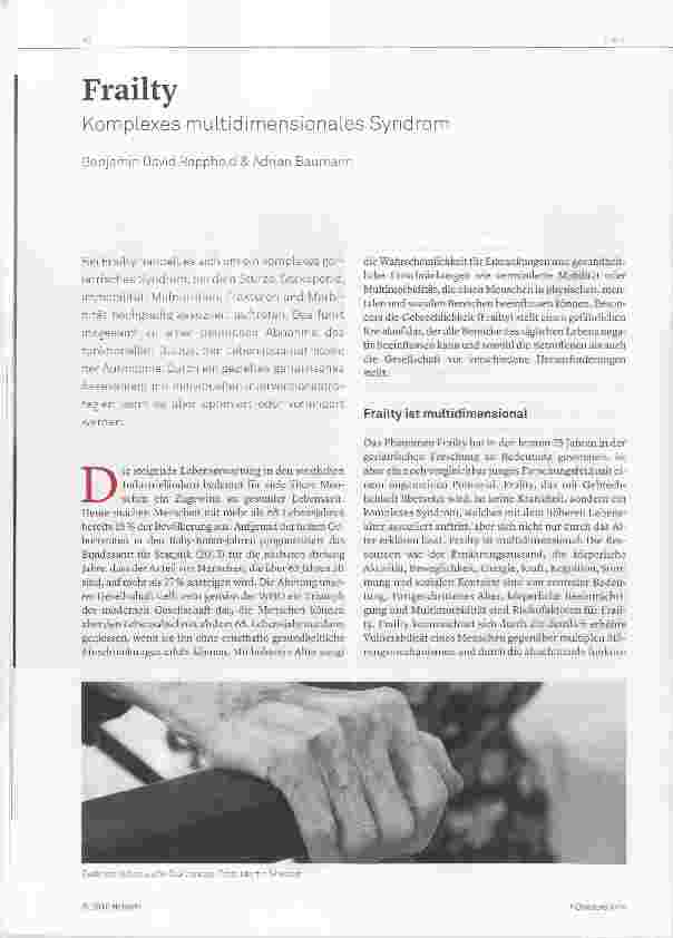 Vorschauseite 1: Frailty Komplexes multidimensionales Syndrom