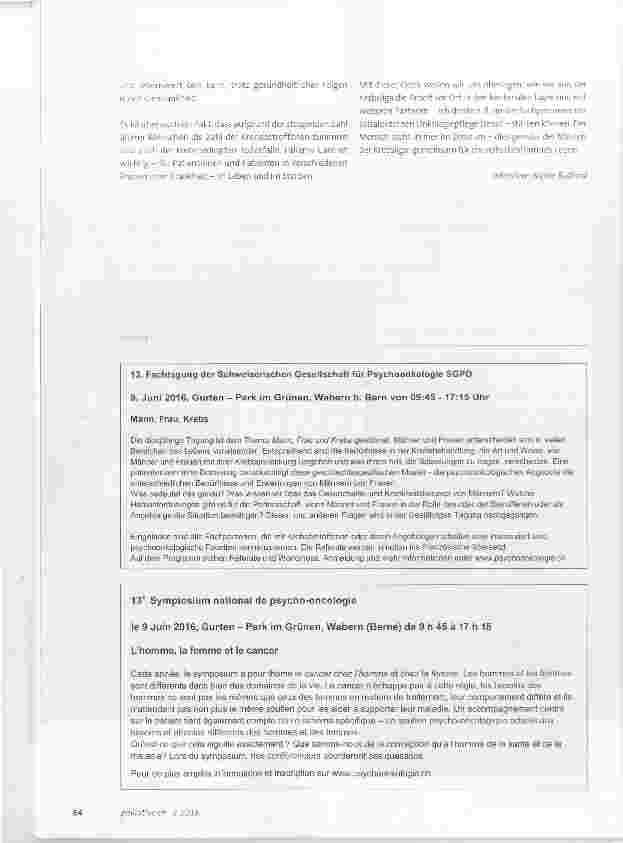 Vorschauseite 2: Die Krebsliga setzt sich ein für Palliative Care - ein Gespräch mit Catherine Gasser, Abteilungsleiterin Nachsorge