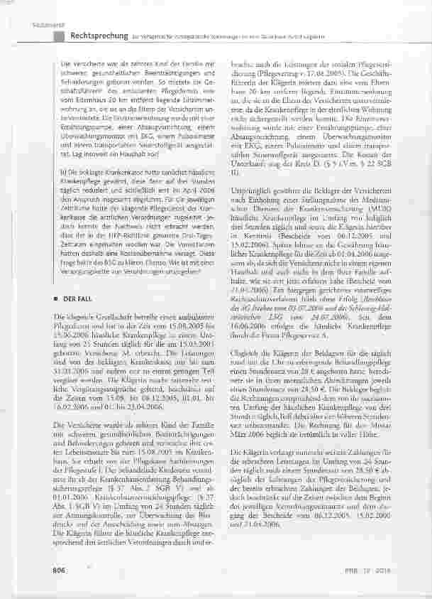 Vorschauseite 2: Zur Vorlagefrist für vertragsärztliche Verordnungen bei einer lückenlosen Verordnungskette