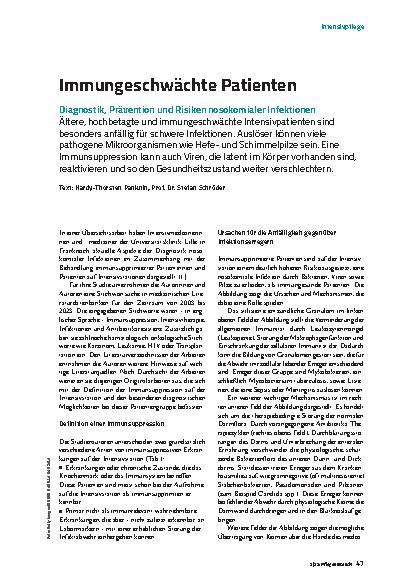 Vorschauseite 2: Immungeschwächte Patienten