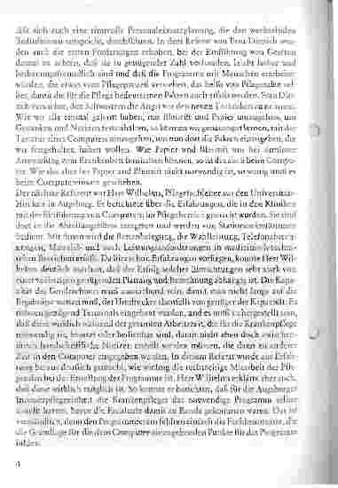 Vorschauseite 4: EDV in der Krankenpflege - Bericht von einer Tagung der ADS