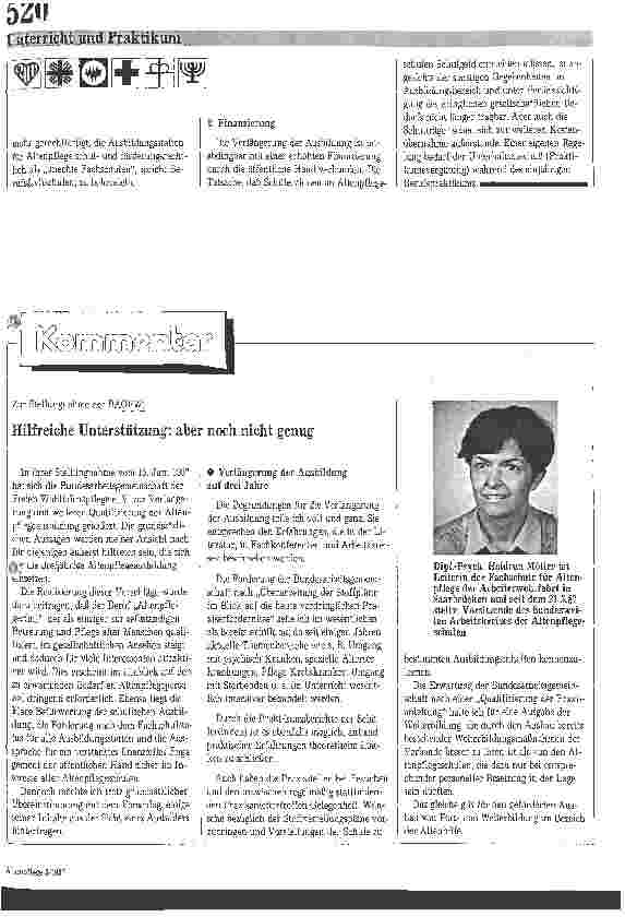 Vorschauseite 2: Qualifizierung der Altenpflegeausbildung / Eine Stellungnahme der Bundesarbeitsgemeinschaft der Freien Wohlfahrt e. V. ,Bonn