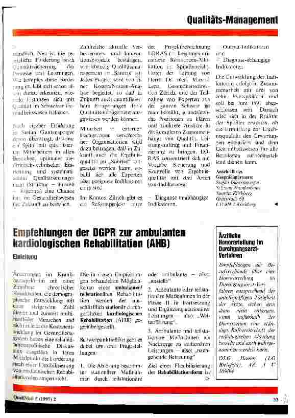 Vorschauseite 4: Zertifiziertes Qualitätsmanagement in Stiftung Krankenhaus Sanitas Kirchberg Ein modernes Spital stellt sich vor
