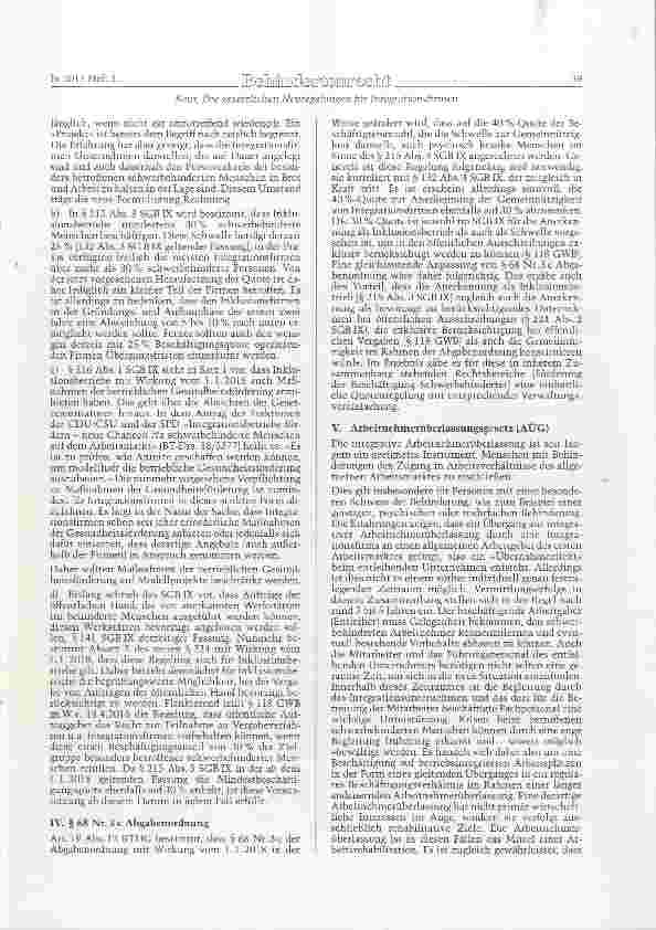 Vorschauseite 4: Gesetzliche Neuregelungen für Integrationsfirmen
