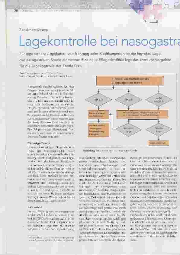 Vorschauseite 1: Lagekontrolle bei nasogastralen Sonden