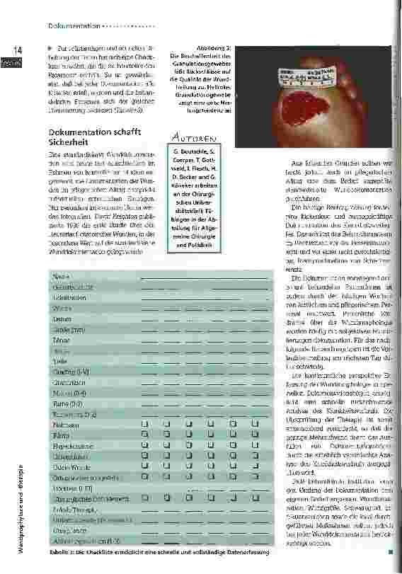 Vorschauseite 3: Objektiv, einfach und notwendig Qualitätssicherung durch standardisierte Wunddokumentation bei chronischen Wunden