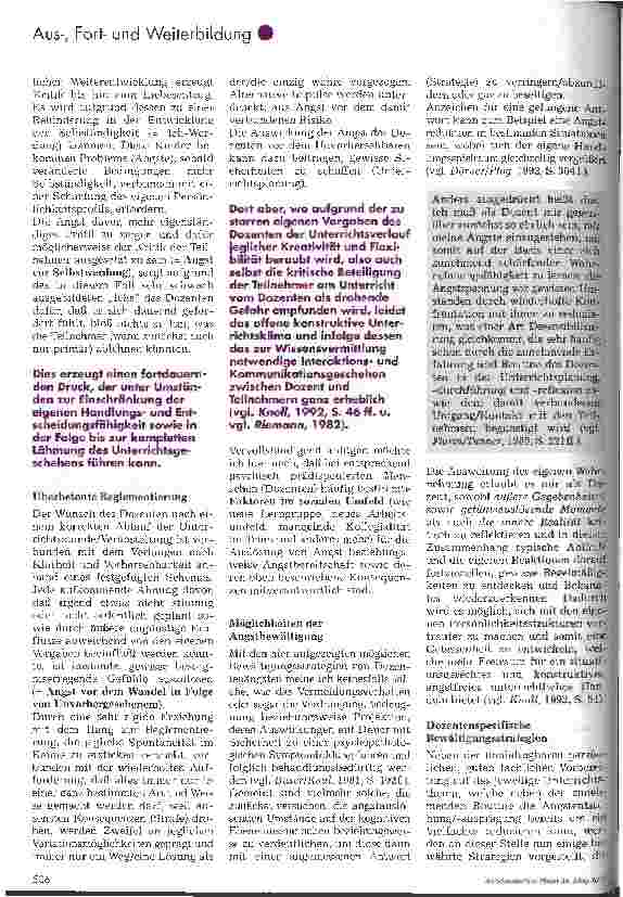 Vorschauseite 4: Dozentenängste Mögliche Ursachen, Auswirkungen und Bewältigungsstrategien
