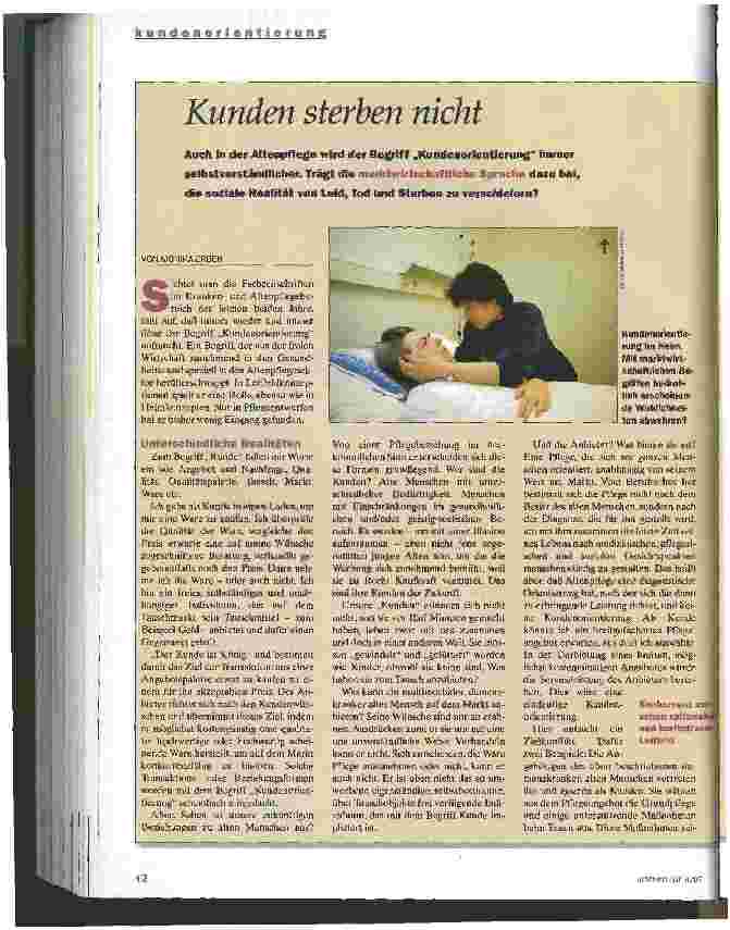 Vorschauseite 1: Kunden sterben nicht