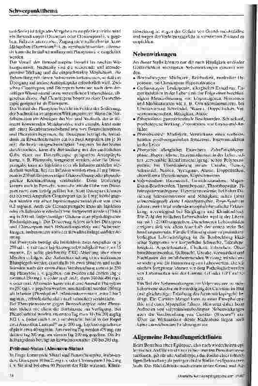 Vorschauseite 4: Die medikamentöse Therapie bei zerebralen Anfällen und Anfallsleiden