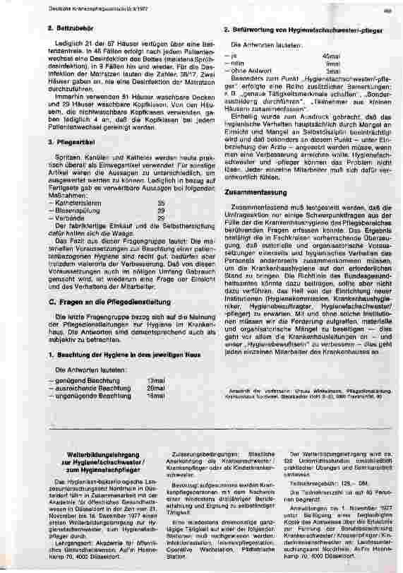 Vorschauseite 2: Krankenhausbefragung zum Thema Krankenhaushygiene