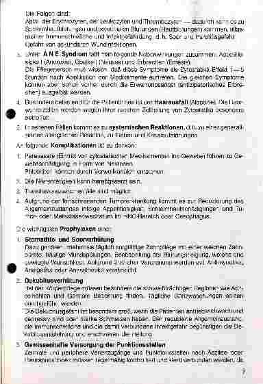 Vorschauseite 2: Nebenwirkungen und Komplikationen der Zytostatikatherapie