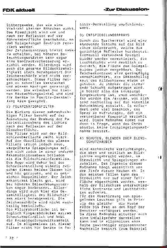Vorschauseite 3: Aus der Arbeitswelt - Sehbedingungen am Bildschirmarbeitspaltz - Spiegelung dem Bildschirm