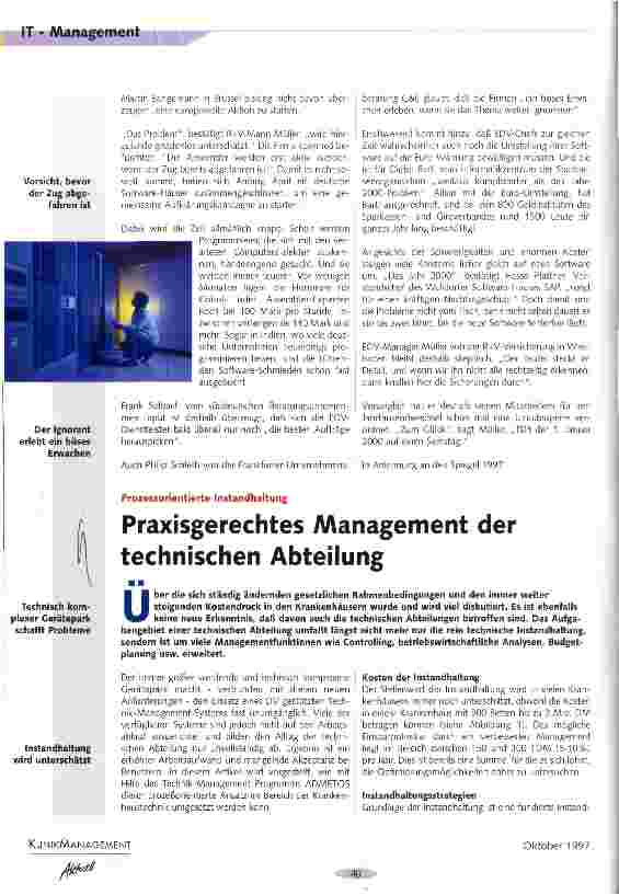 Vorschauseite 1: Praxisgerechtes Management der technischen Abteilung Prozessorientierte Instandhaltung