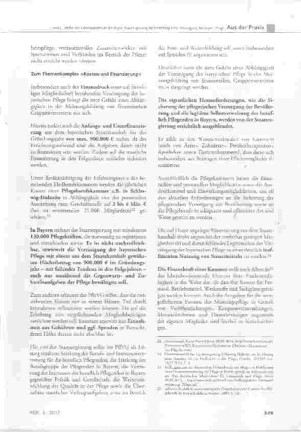 Vorschauseite 5: Wider den Gesetzesentwurf der Bayerischen Staatsregierung zur Errichtung einer Vereinigung der bayerischen Pflege (Pflegevereinigungsgesetz PfleVG)