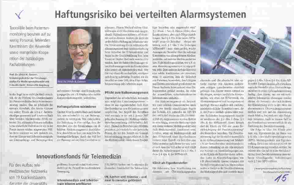 Vorschauseite 1: Haftungsrisiko bei verteilten Alarmsystemen