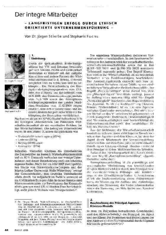 Vorschauseite 1: Der integre Mitarbeiter
