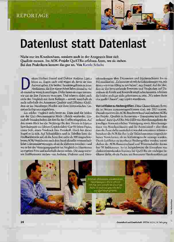 Vorschauseite 1: Datenlust statt Datenlast