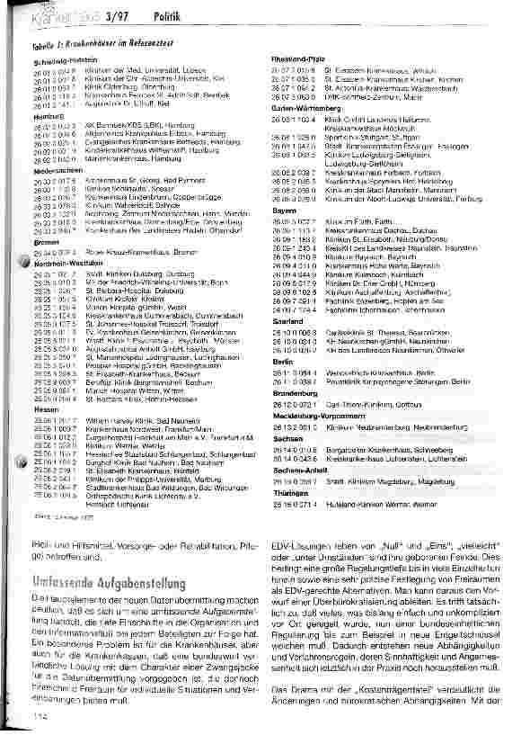 Vorschauseite 2: Datenübermittlung zwischen Krankenhäusern und Krankenkassen nach § 301 SGB V Aktueller Stand und erste Bewertung