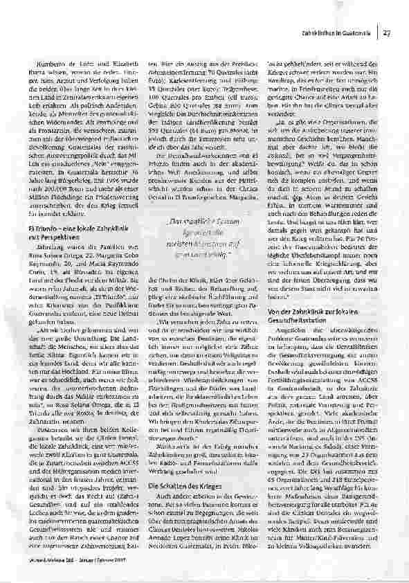 Vorschauseite 2: Mehr als ein schönes LächelnZahnkliniken in Guatemala