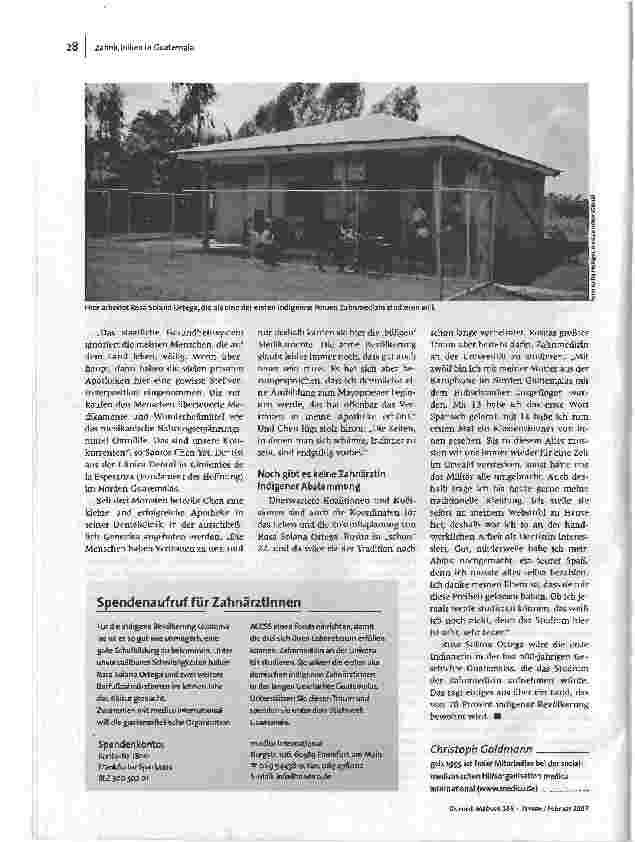 Vorschauseite 3: Mehr als ein schönes LächelnZahnkliniken in Guatemala
