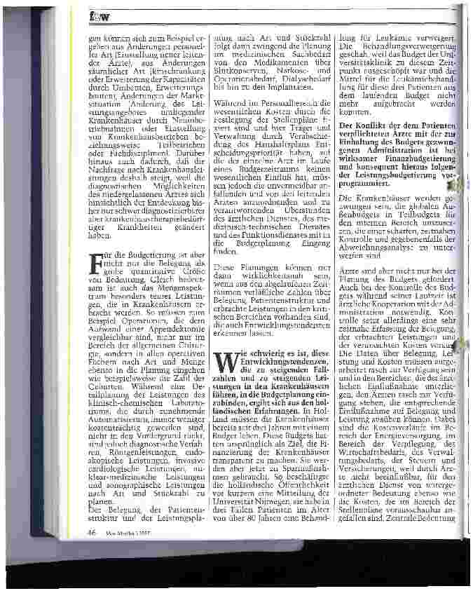 Vorschauseite 2: Ärztliche Leitungsverantwortung und Butgetierung