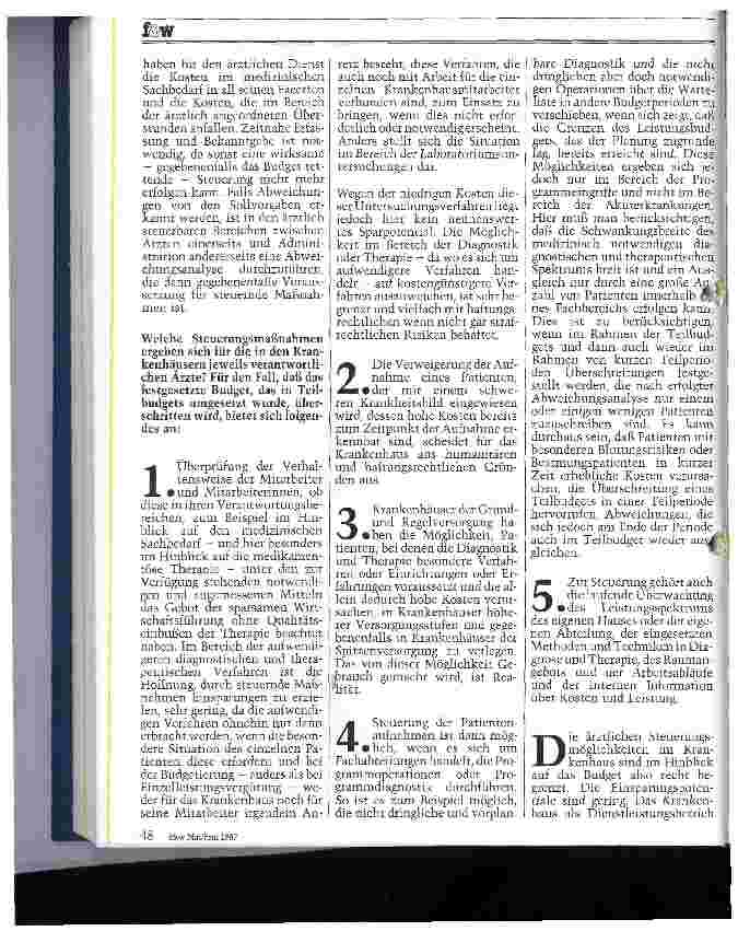 Vorschauseite 3: Ärztliche Leitungsverantwortung und Butgetierung