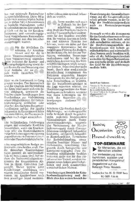 Vorschauseite 4: Ärztliche Leitungsverantwortung und Butgetierung