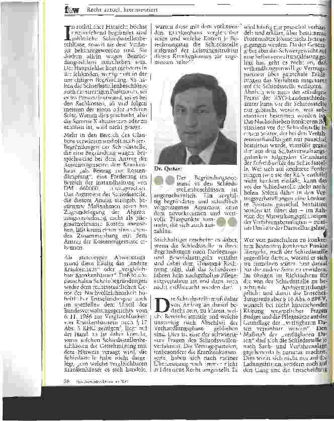 Vorschauseite 2: Schiedsstellenrunde 1987: Was verbrachten die Verfahren